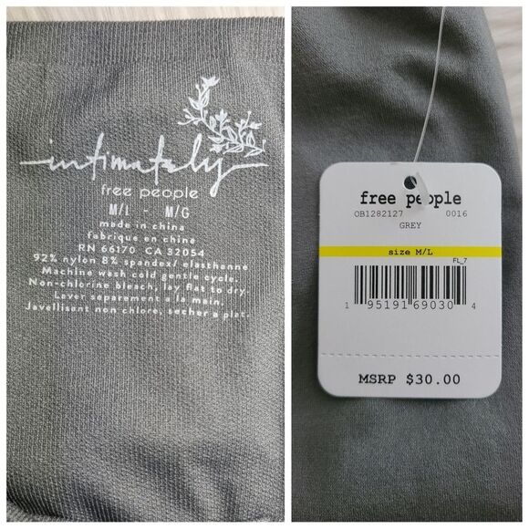 NWT|Free People Carrie Grey Tube Top, M/L - Picture 6 of 6